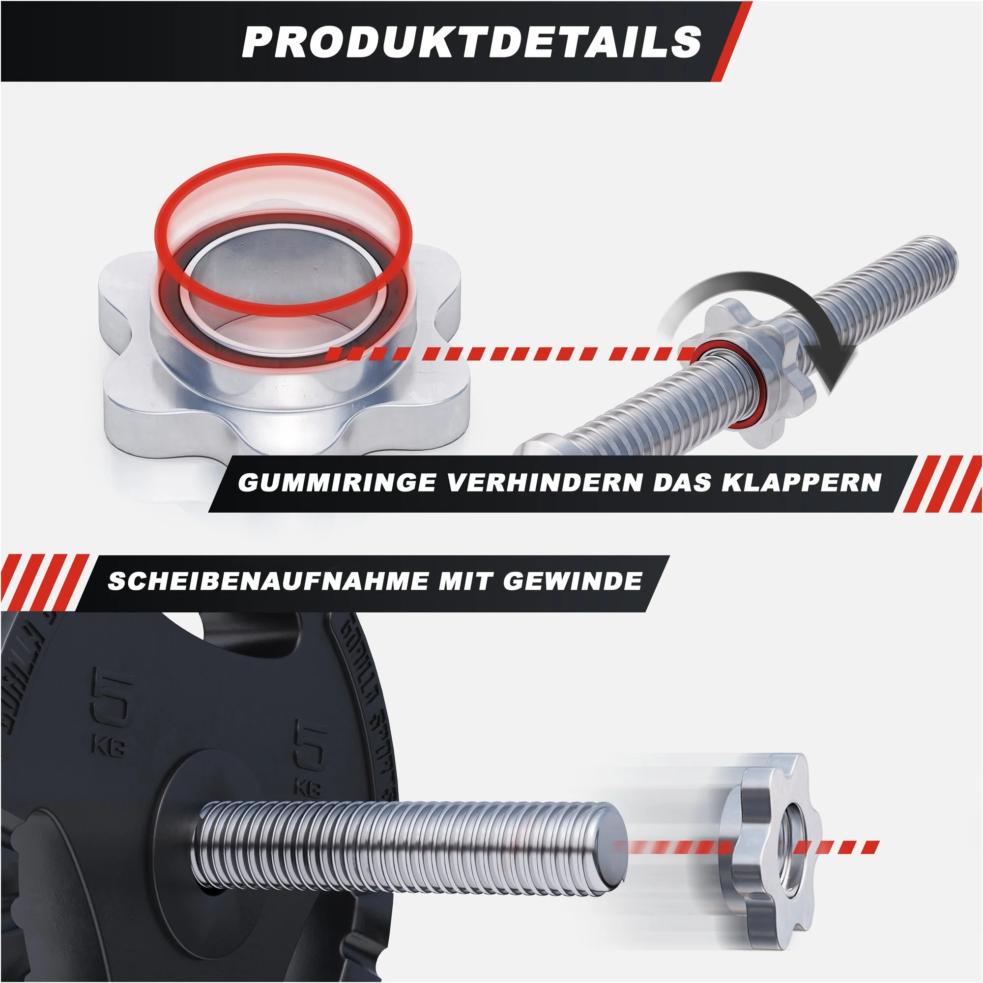 Kraftstation Universal inkl. Hantelset Kunststoff Gripper 100 kg - Image 15