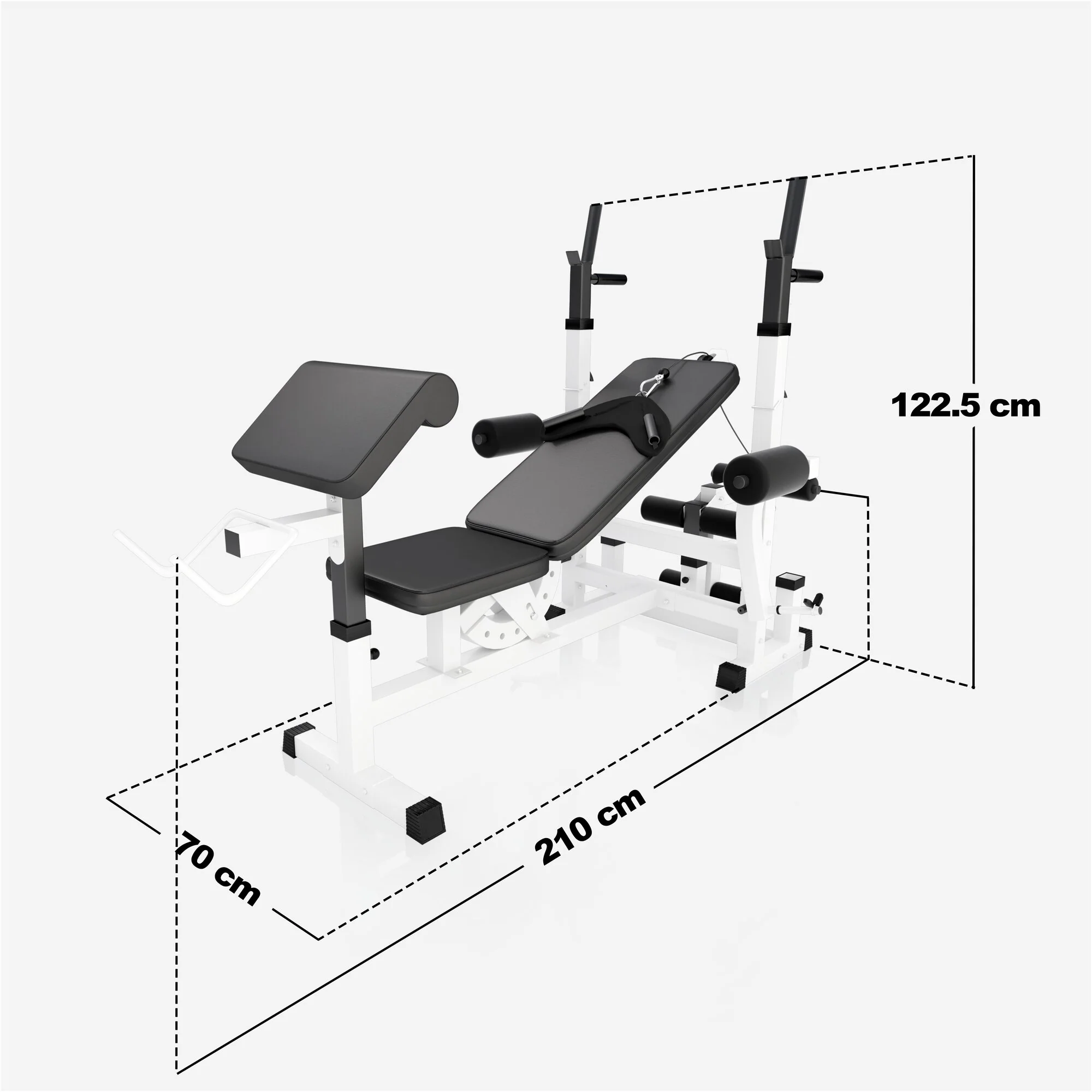Kraftstation Universal inkl. Hantelset Kunststoff Gripper 100 kg - Image 8