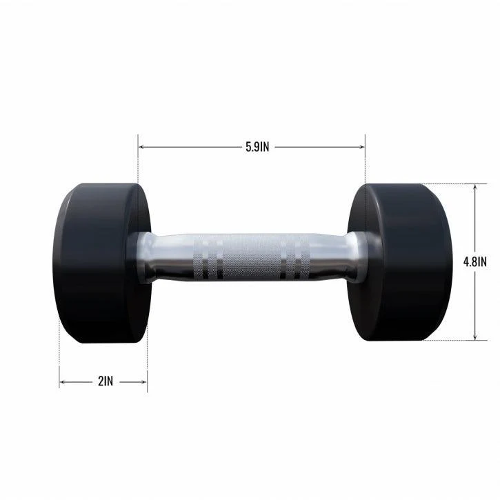 Kurzhantel Gummi 5 - 60 Pfund (2,5-27.2 kg), Gusseisen, verchromt - Image 33