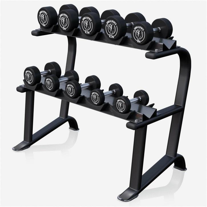Kurzhantelablage mit 2 Ablagen inkl. Kurzhantel Set 90 KG - Image 12