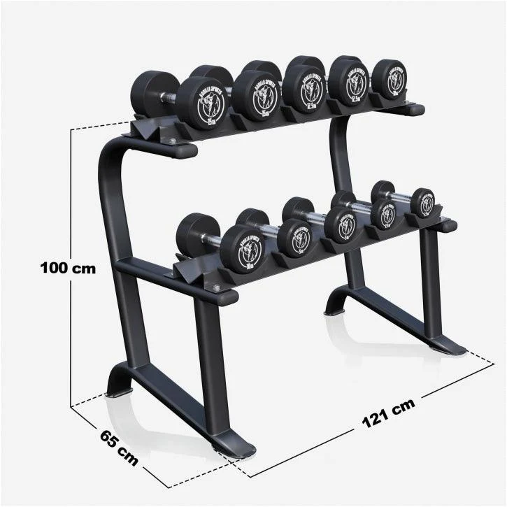 Kurzhantelablage mit 2 Ablagen inkl. Kurzhantel Set 90 KG - Image 15