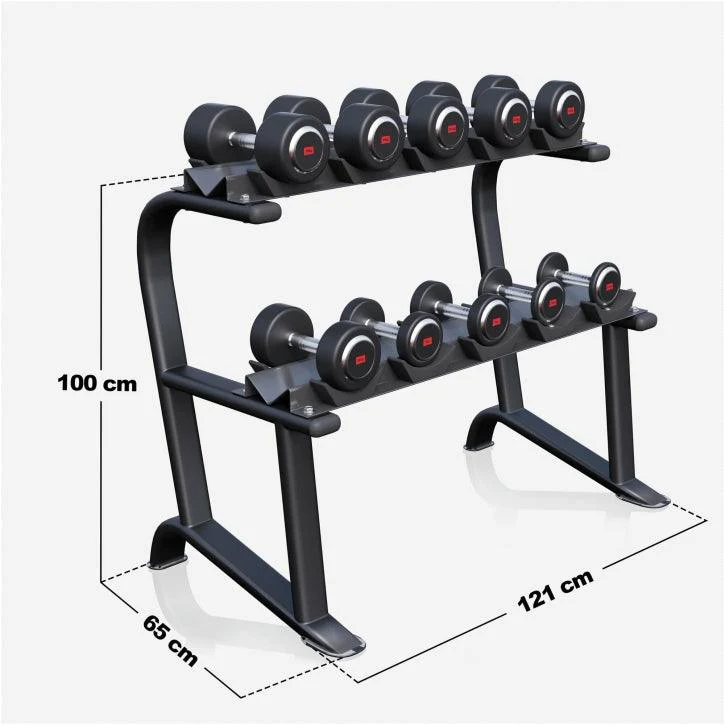 Kurzhantelablage mit 2 Ablagen inkl. Kurzhantel Set 90 KG - Image 4