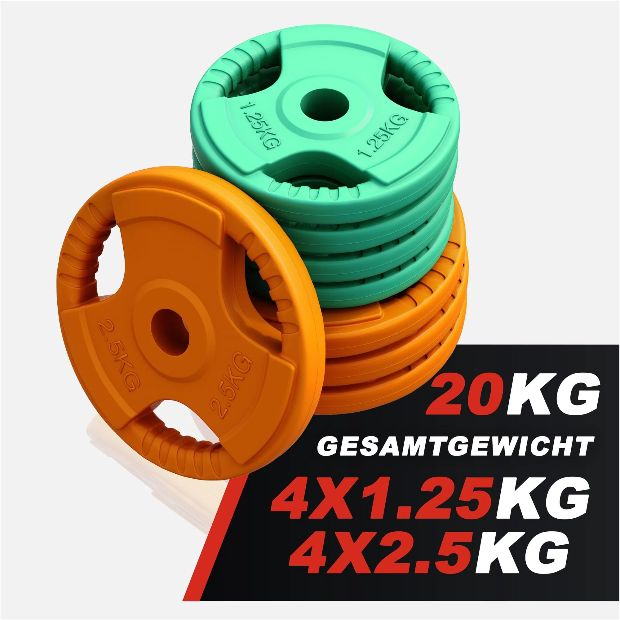 Kurzhantelset Gummi Gripper 20 kg - Image 6