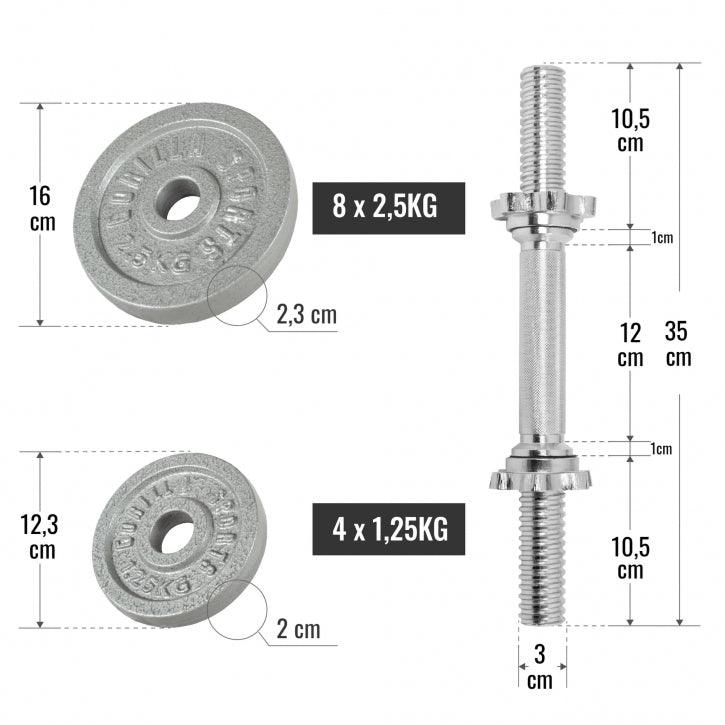 Kurzhantelset Gusseisen 30 kg - Image 7