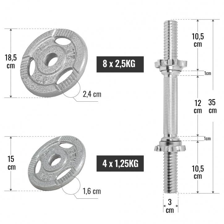 Kurzhantelset Gusseisen Gripper 30 kg - Image 8