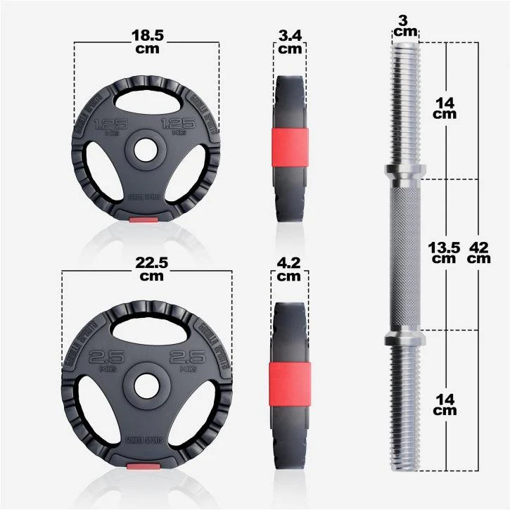 Kurzhantelset, Kunststoff Gripper 30 kg - Image 6