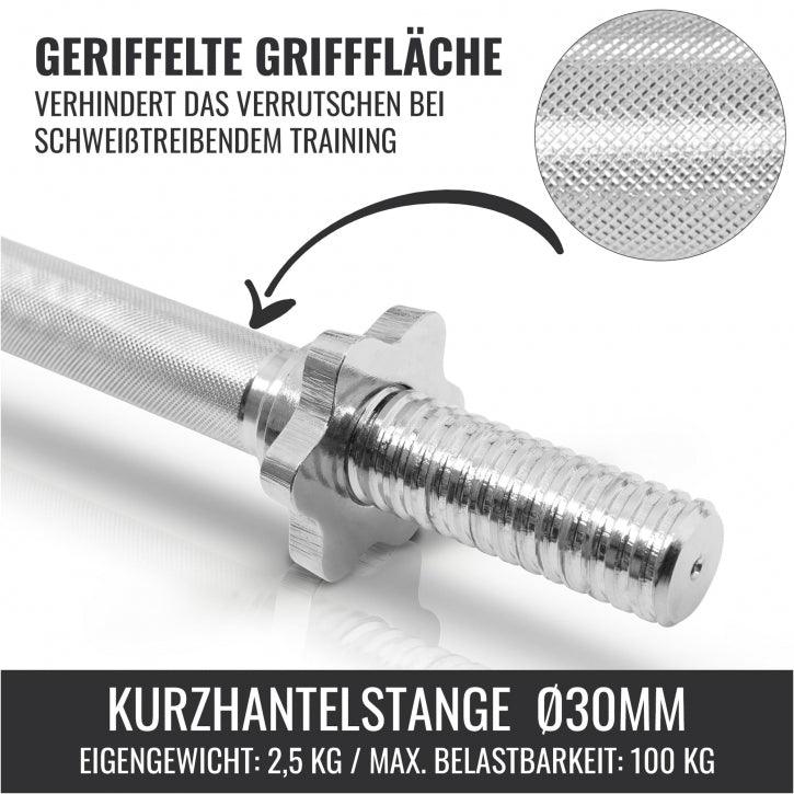Kurzhantelstangen Chrom/Schwarz - Image 9