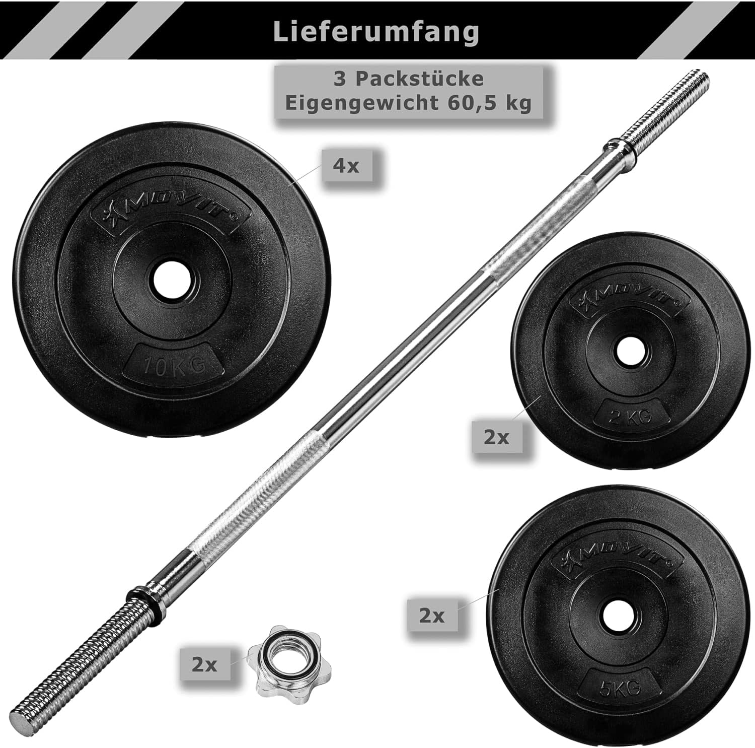Langhantel Set 30 - 60 kg - Image 10