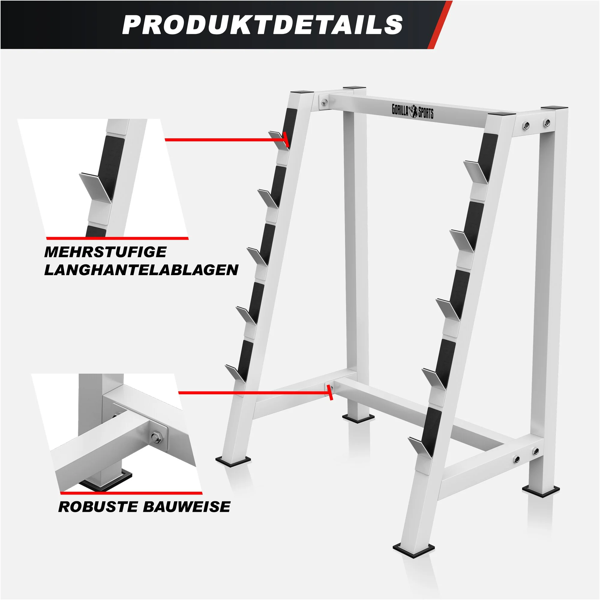 Langhantelablage für 5 Hantelstangen - Image 14