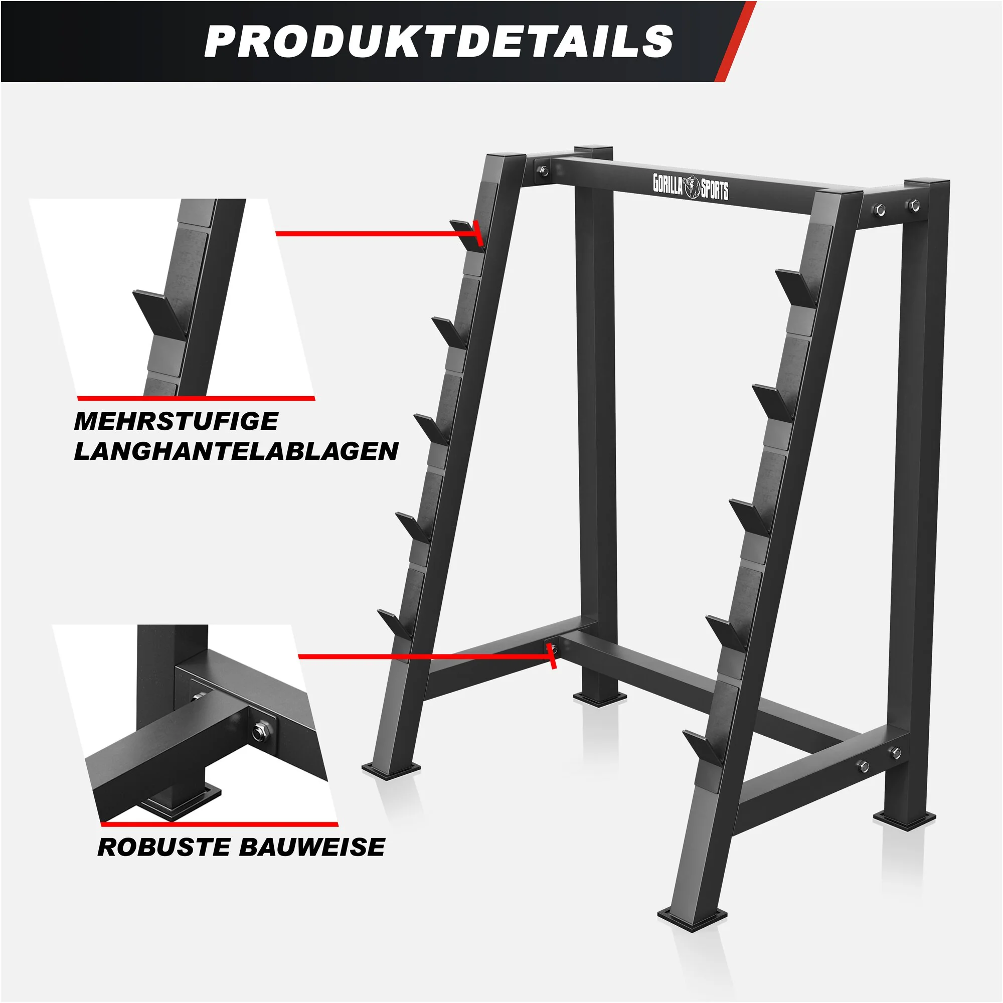 Langhantelablage für 5 Hantelstangen - Image 15