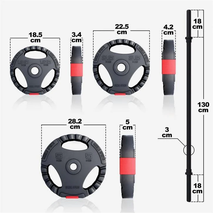 Langhantelset Aerobic Kunststoff 19,5 kg - Image 6