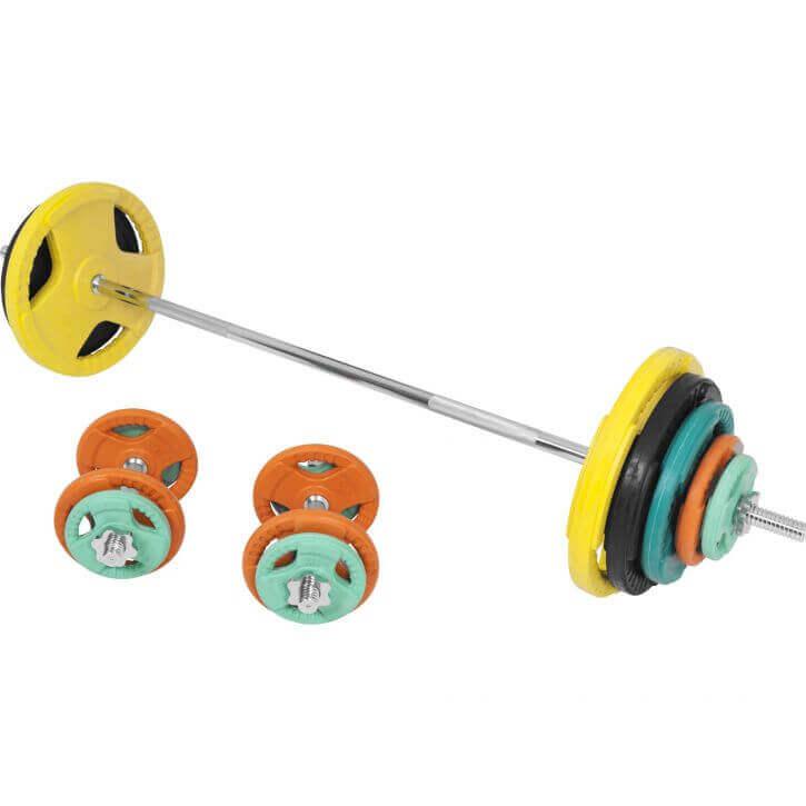 Langhantelset Gummi Gripper 100 kg - Image 3