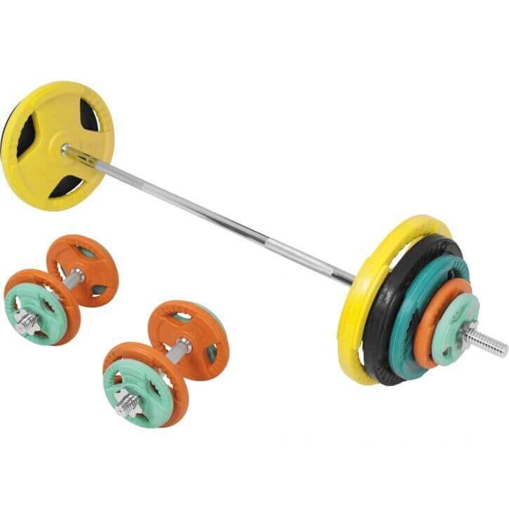 Langhantelset Gummi Gripper 100 kg - Image 4