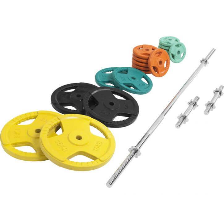 Langhantelset Gummi Gripper 100 kg - Image 6