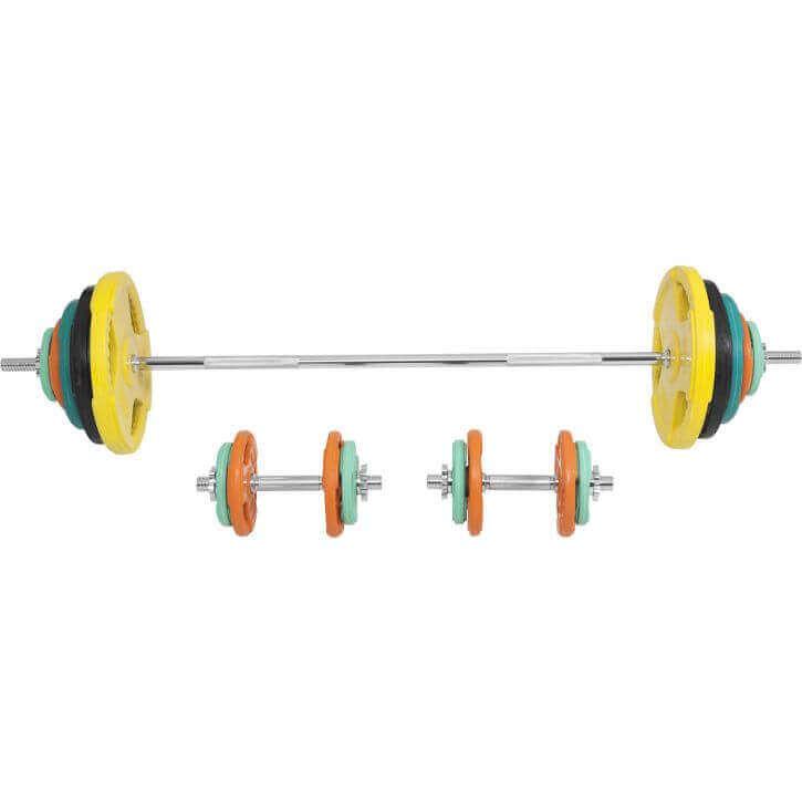 Langhantelset Gummi Gripper 100 kg - Image 7