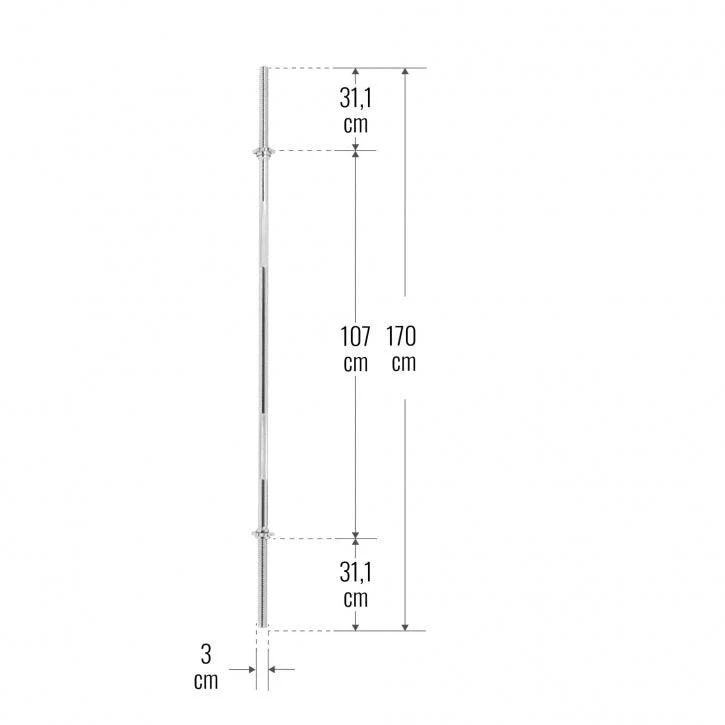 Langhantelstange 170 cm mit Sternverschluss - Image 10
