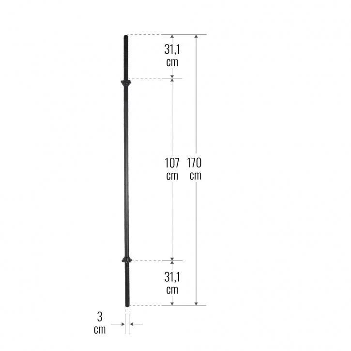 Langhantelstange 170 cm mit Sternverschluss - Image 11