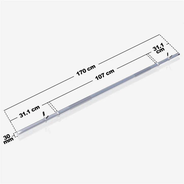 Langhantelstange Chrom 170 cm mit Federverschluss - Image 7