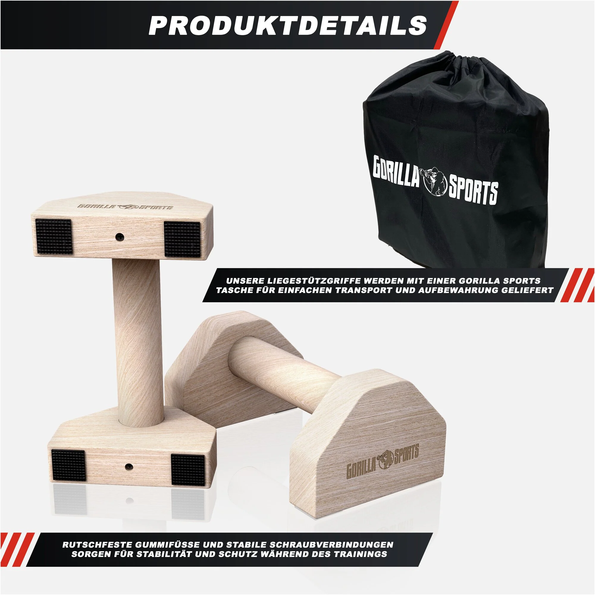 Liegestützgriffe aus Holz - Image 3