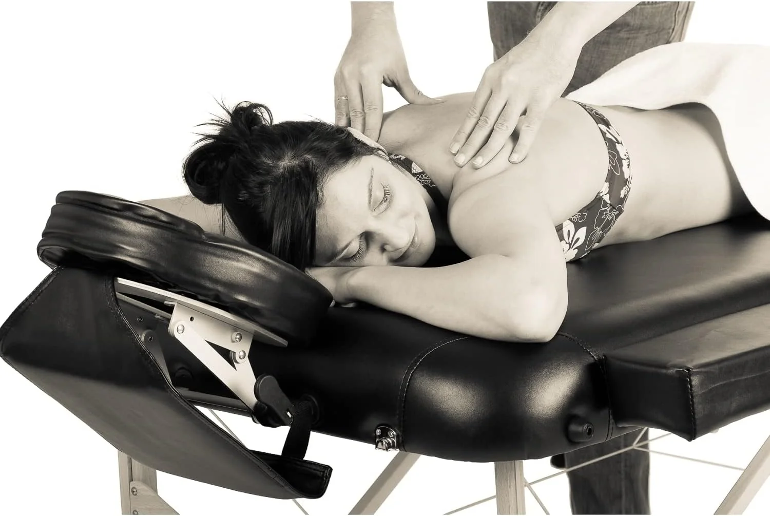 Massageliege Schwarz/Weiss - Image 18