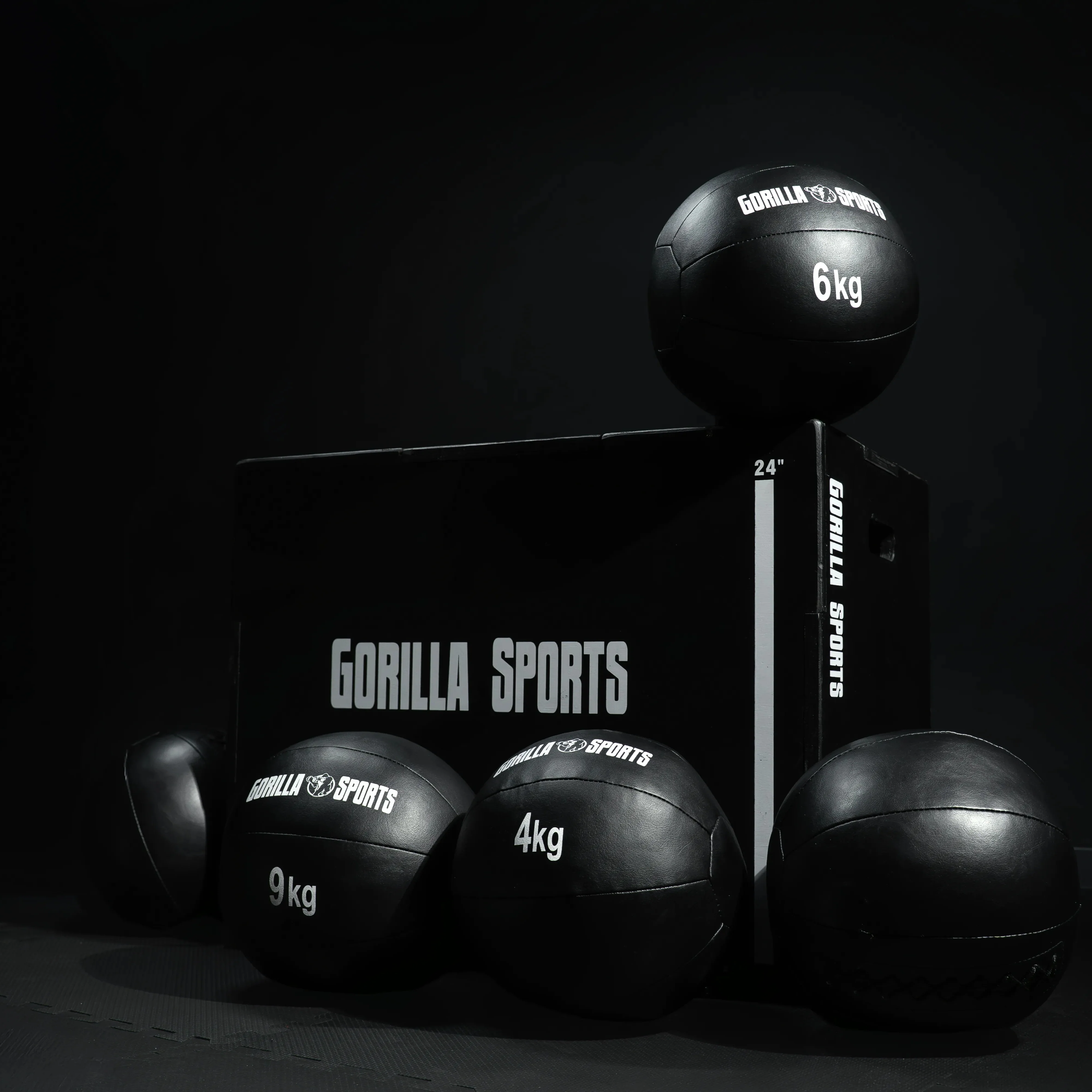 Medizinball aus Leder in Schwarz 1 - 10 kg - Image 4