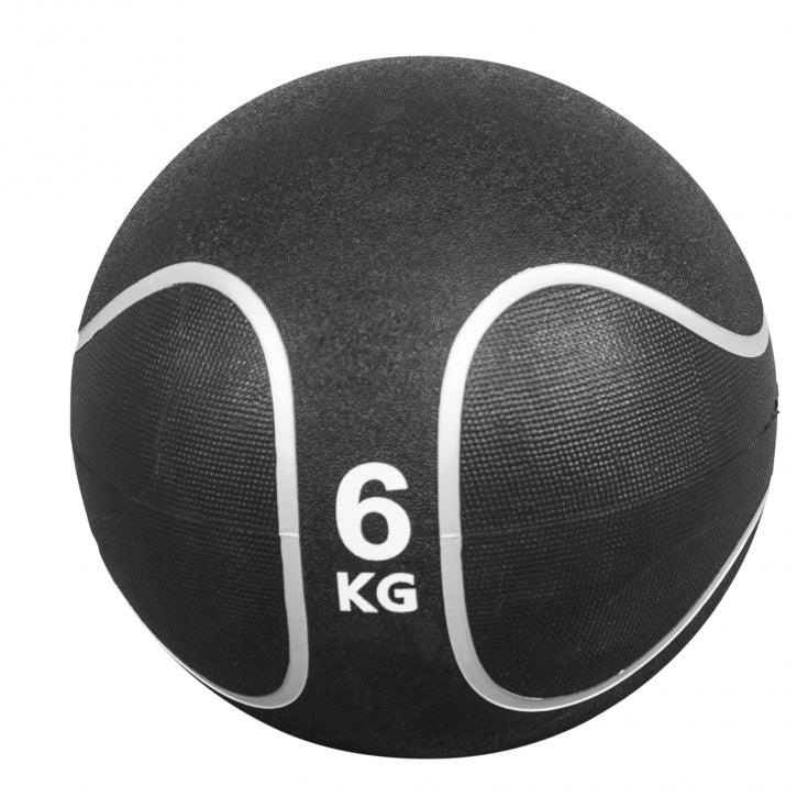 Medizinball aus Gummi Schwarz/Silber 1 - 10 kg - Image 3