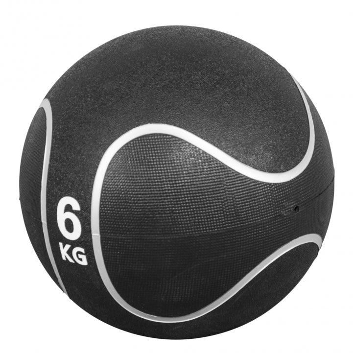 Medizinball aus Gummi Schwarz/Silber 1 - 10 kg - Image 4