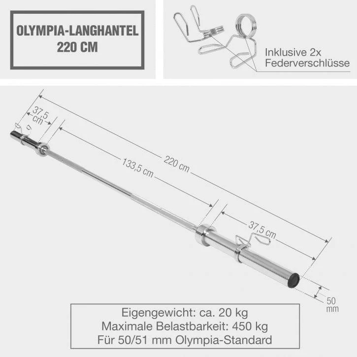 Olympia Langhantel 220 cm - Image 8