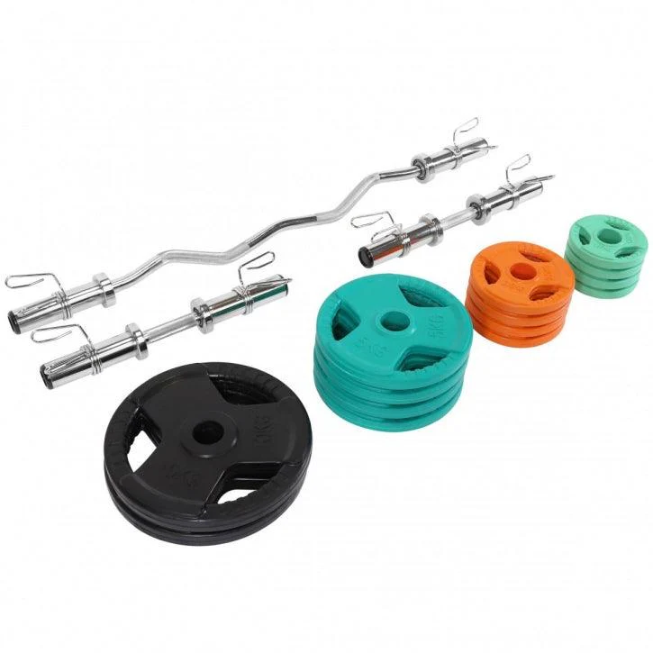 Olympiastangen Set Gummi Gripper 75 kg - Image 2