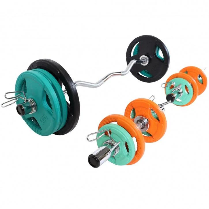Olympiastangen Set Gummi Gripper 75 kg - Image 3