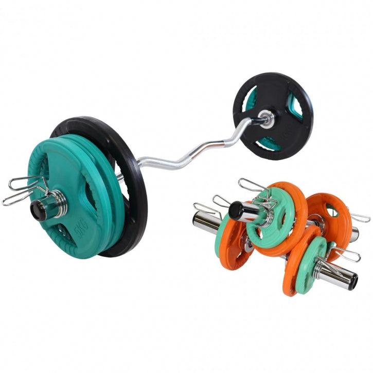 Olympiastangen Set Gummi Gripper 75 kg - Image 4