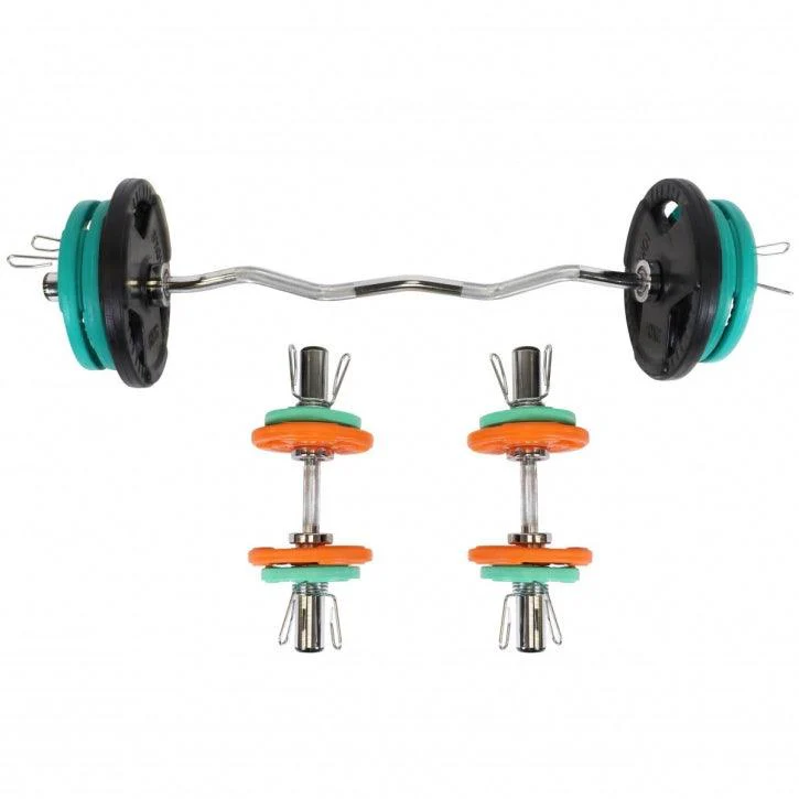 Olympiastangen Set Gummi Gripper 75 kg - Image 5
