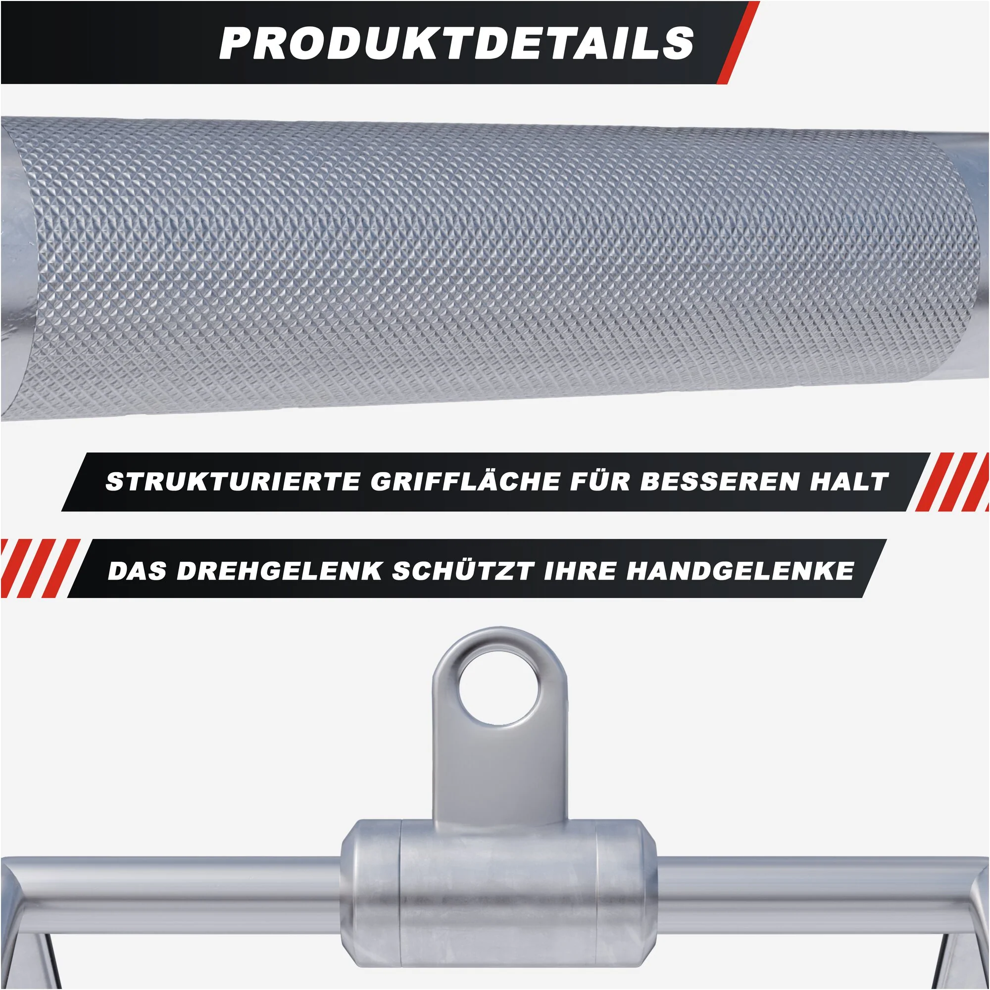 Parallel Griff/Rudergriff inkl. Gelenk aus Chrom - Image 3
