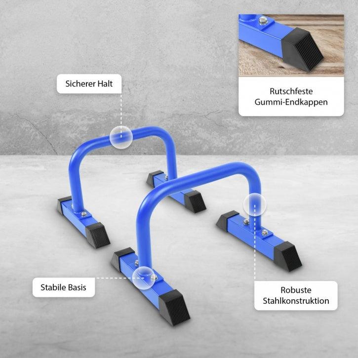 Push Up Parallettes Schwarz/Blau/Rot - Image 4