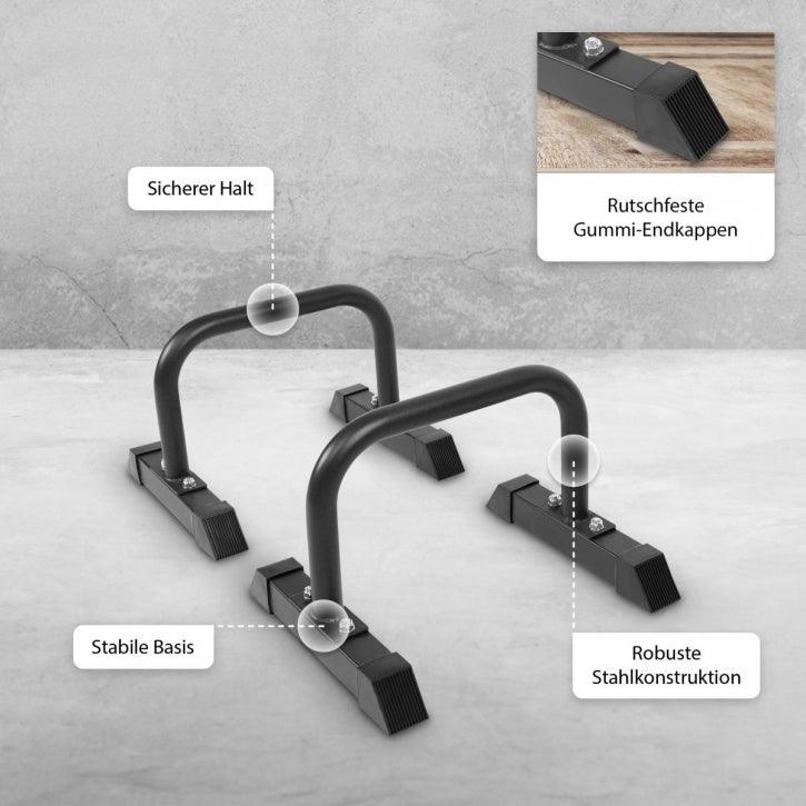 Push Up Parallettes Schwarz/Blau/Rot - Image 5