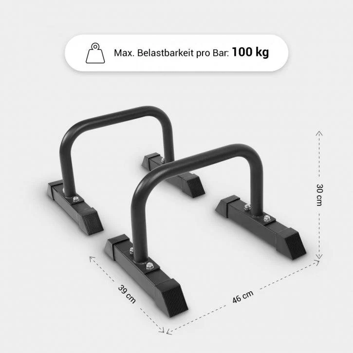 Push Up Parallettes Schwarz/Blau/Rot - Image 7