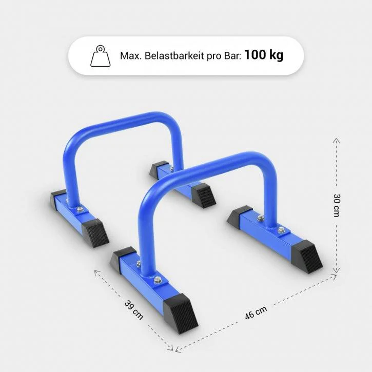 Push Up Parallettes Schwarz/Blau/Rot - Image 8
