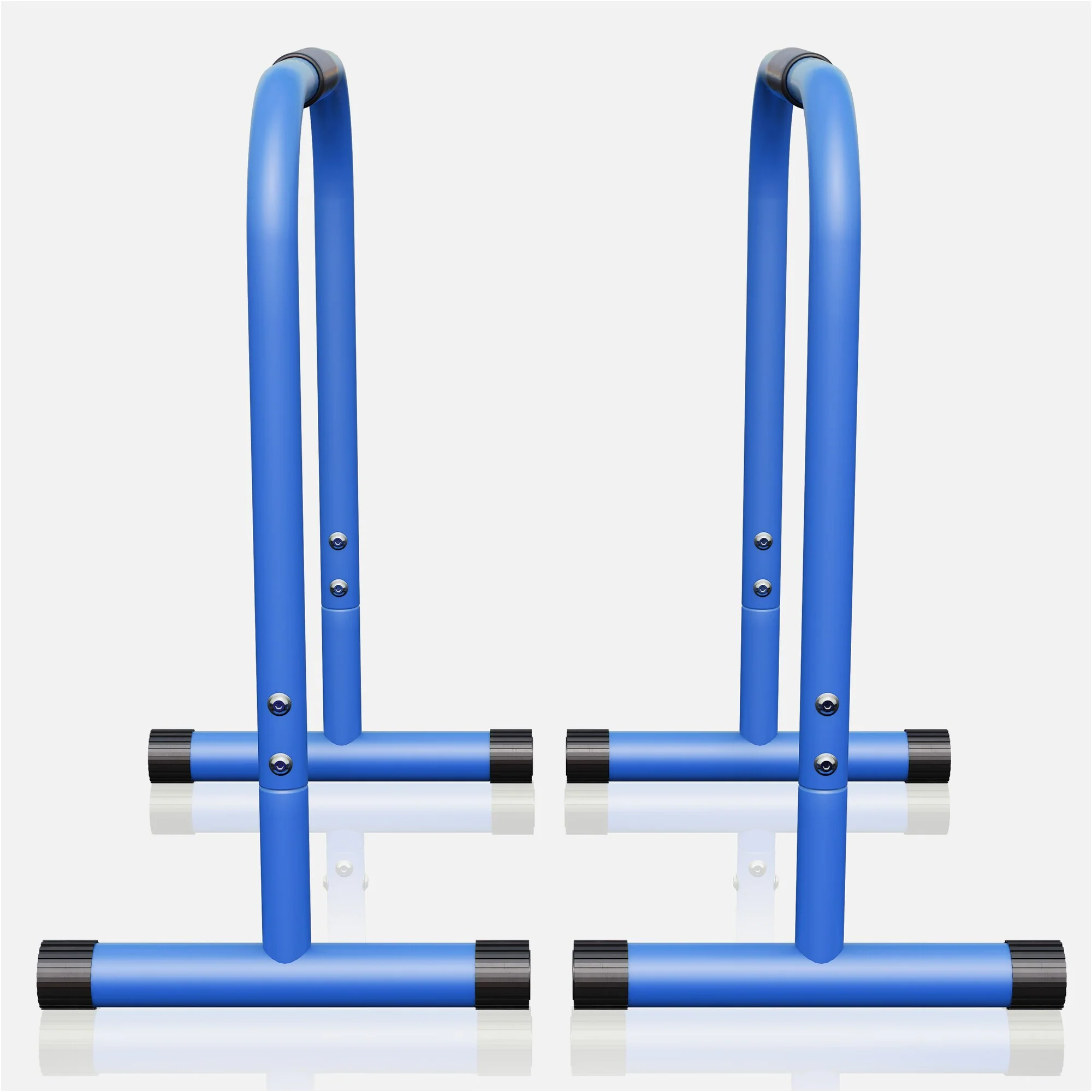 Push-up Stand Bar Parallettes Schwarz/Rot/Blau - Image 10