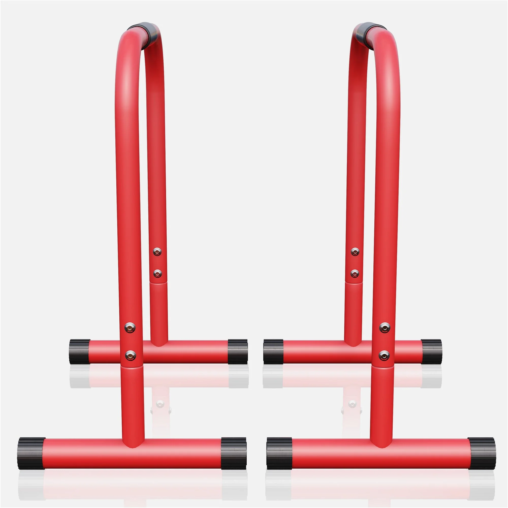 Push-up Stand Bar Parallettes Schwarz/Rot/Blau - Image 13