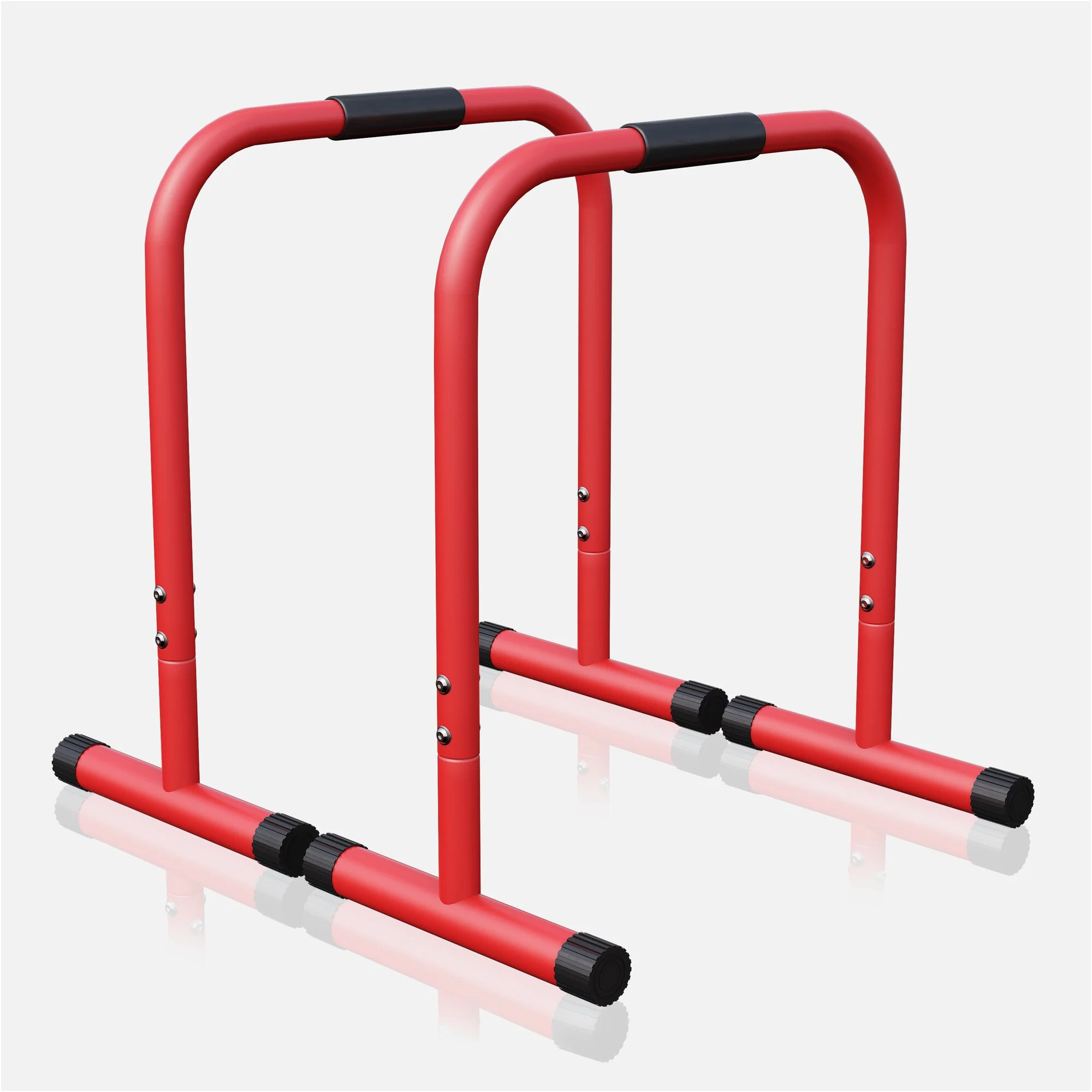 Push-up Stand Bar Parallettes Schwarz/Rot/Blau - Image 14