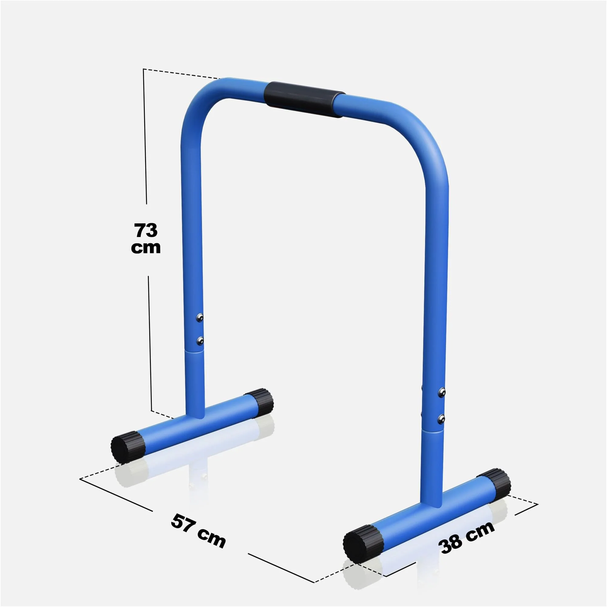 Push-up Stand Bar Parallettes Schwarz/Rot/Blau - Image 4