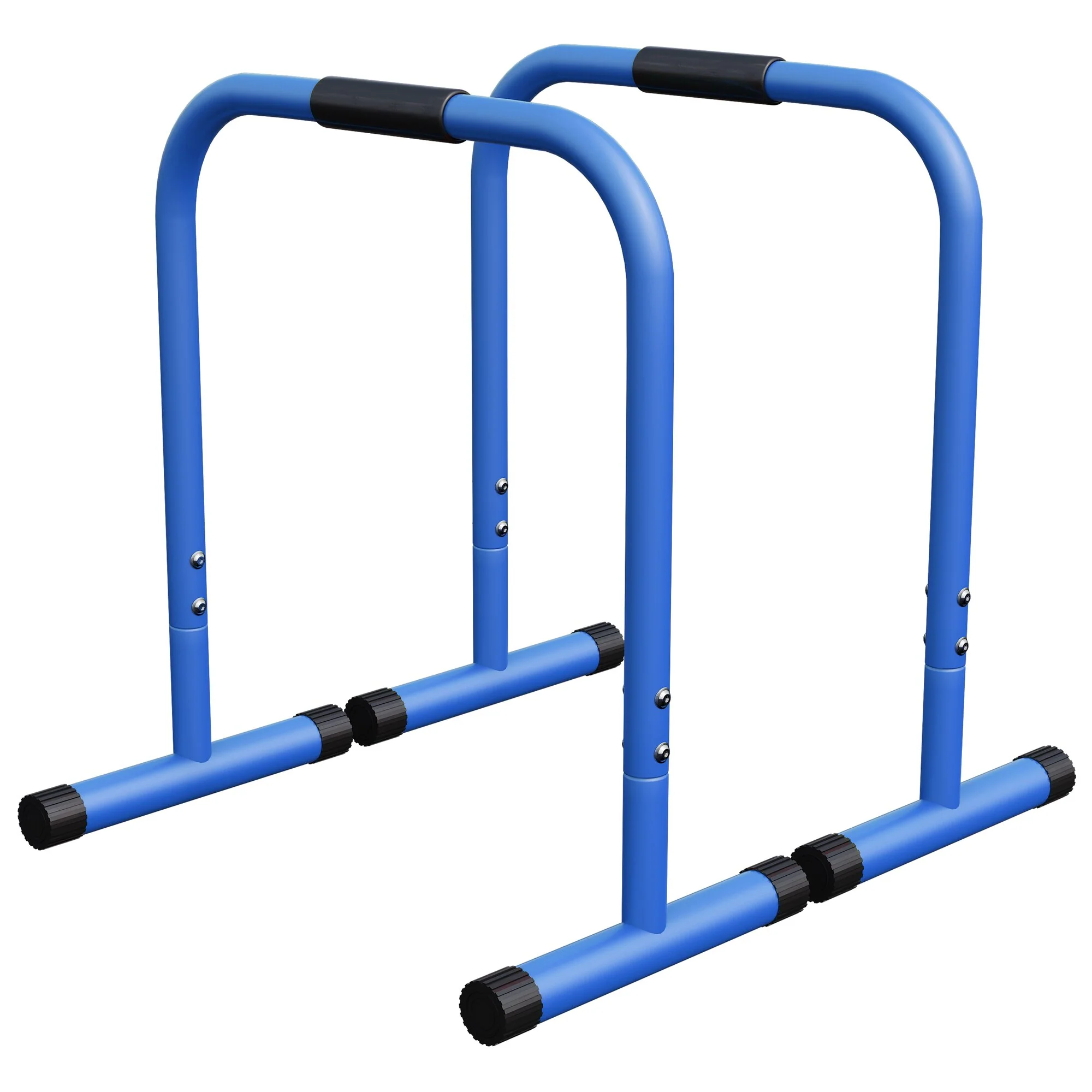 Push-up Stand Bar Parallettes Schwarz/Rot/Blau - Image 9