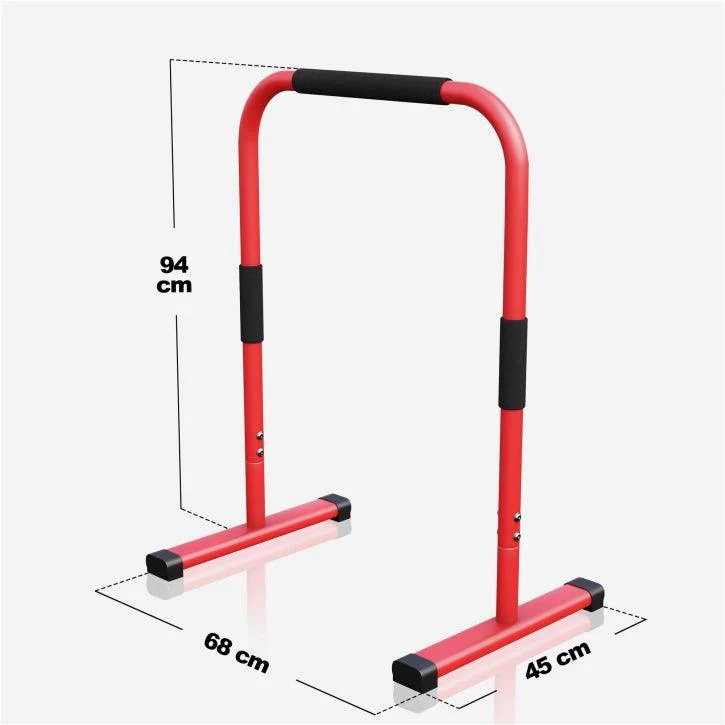 Push Up Stand Dip Barren Schwarz/Rot/Blau - Image 4