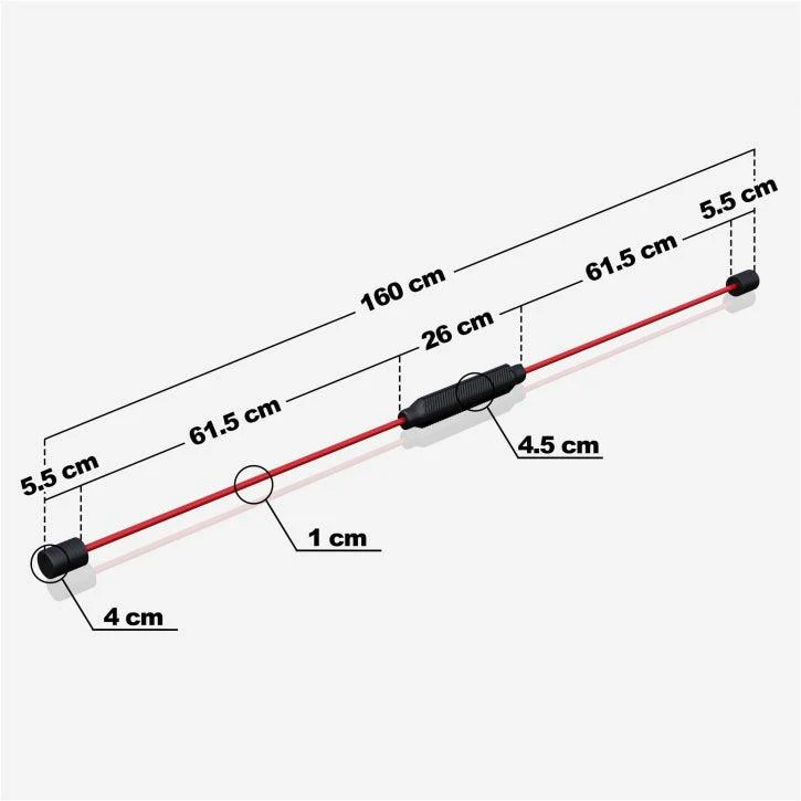 Schwungstab Rot/Schwarz 160 cm - Image 4
