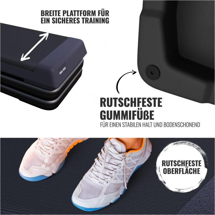 Steppbrett mit Gummimatte Schwarz/Dunkelgrau - Image 5