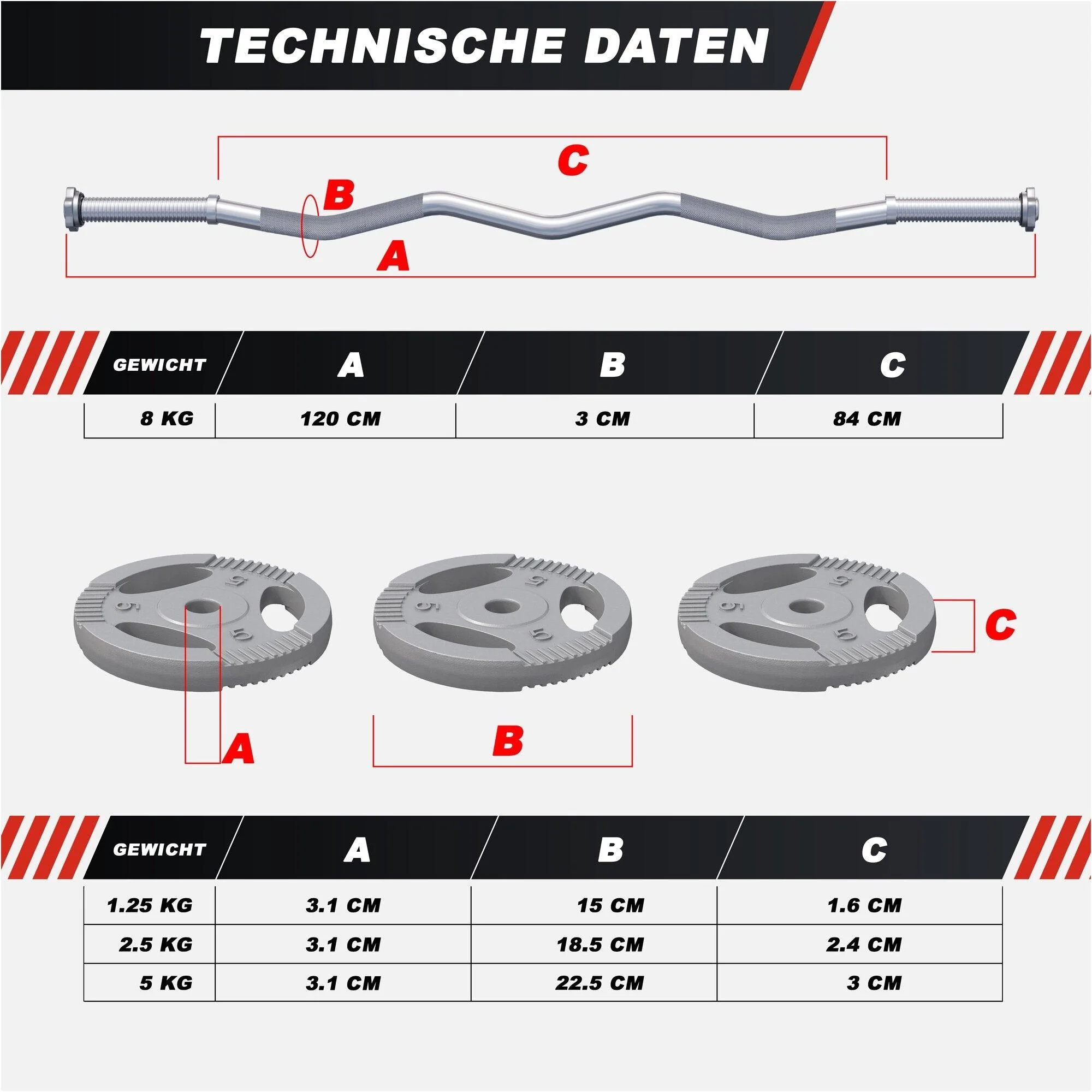 SZ-Curlset Gusseisen Gripper 35 kg - Image 6