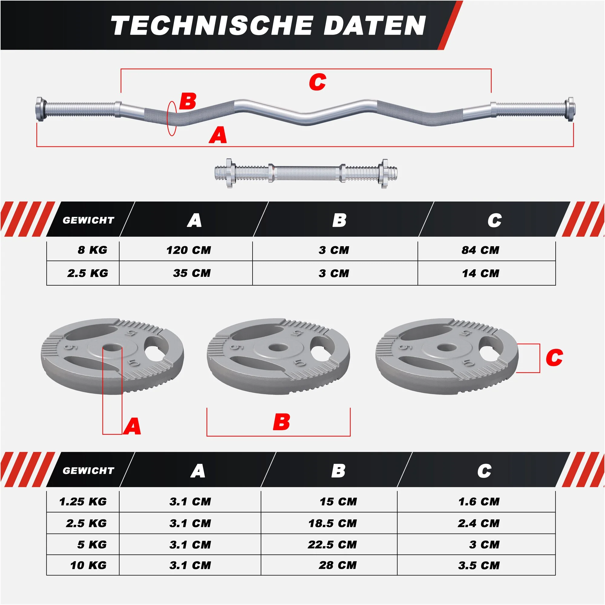 SZ-Curlset Gusseisen Gripper 70 kg - Image 7