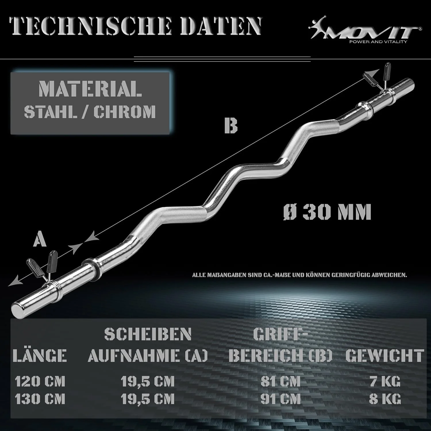 SZ-Hantelstange 130 cm mit Verschlüssen - Image 12