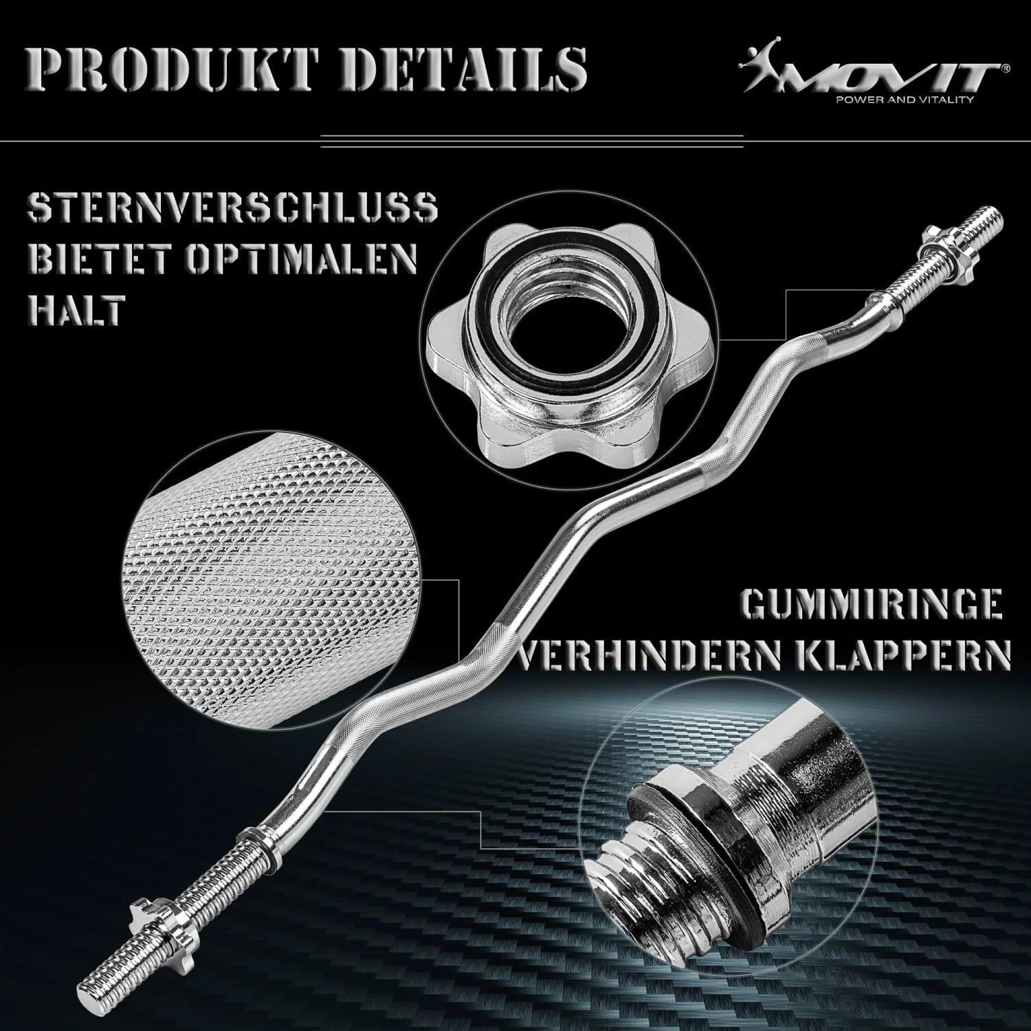 SZ-Hantelstange 130 cm mit Verschlüssen - Image 4