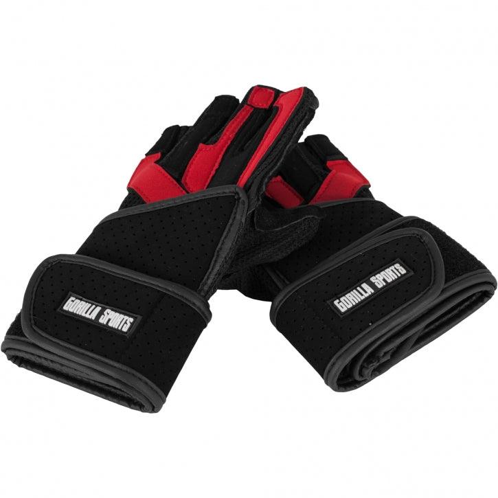 Trainingshandschuhe inkl. Gelenkbandage Schwarz/Rot - Image 3